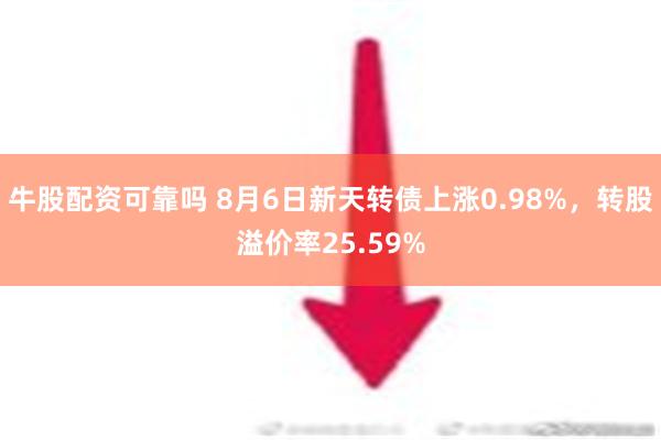 牛股配资可靠吗 8月6日新天转债上涨0.98%，转股溢价率25.59%